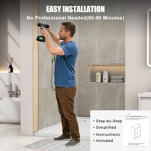 Frameless Stainless Steel Sliding Shower view 5