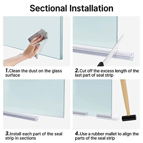 AmazerBath 3 PCS Shower Door view 4