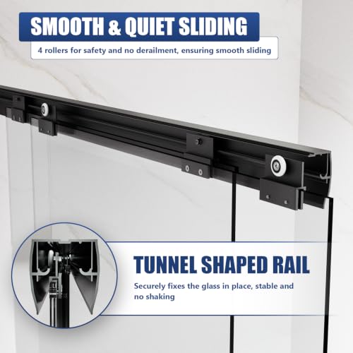 Juaroy Glass Shower Door 54-60" view 4