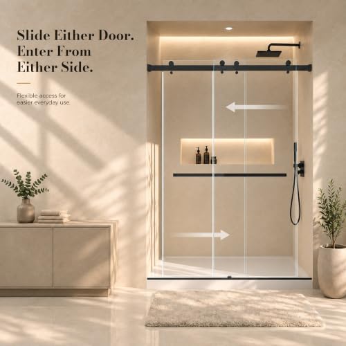 Frameless Stainless Steel Sliding Shower view 4