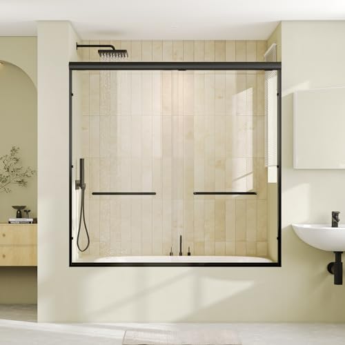 Tub Glass Shower Doors 56"