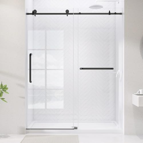 Frameless Shower Door Matte Black