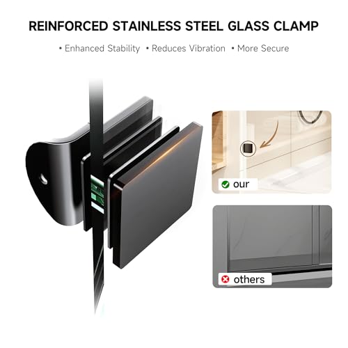 Frameless Shower Door 56-60" W view 2