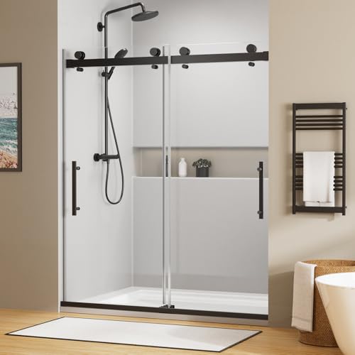 AVKENOEDY Frameless Dual Sliding Shower