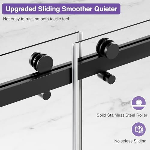 AVKENOEDY Frameless Dual Sliding Shower view 4