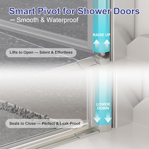EASYWORC Frameless Pivot Shower Door view 5