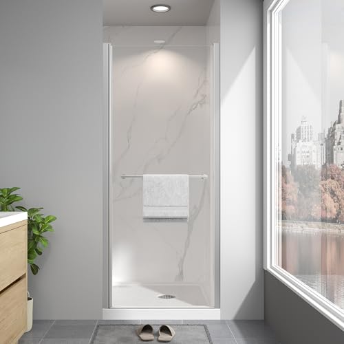 EASYWORC Frameless Pivot Shower Door