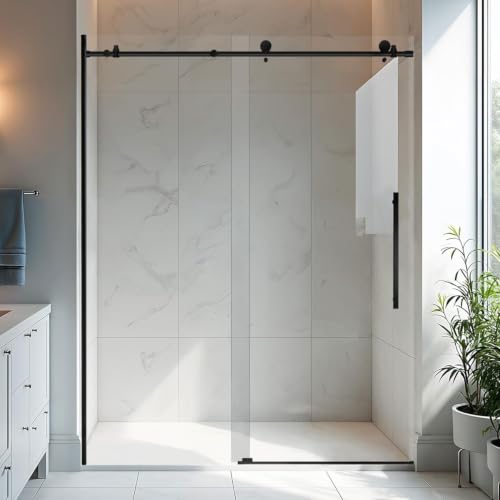 BoBliss Frameless Sliding Glass Shower