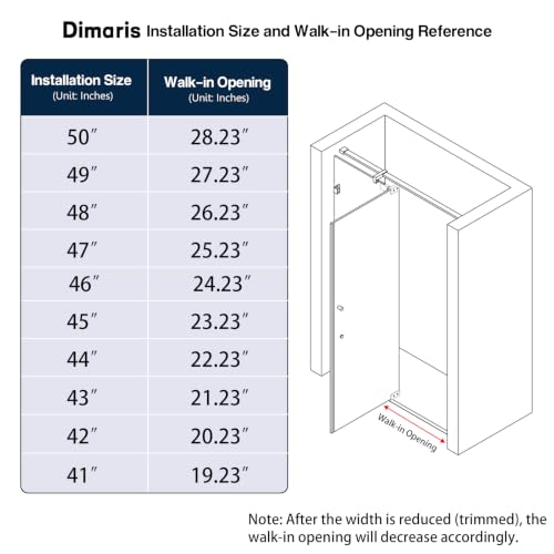 Dimaris Semi-Frameless Pivot Shower Door view 2