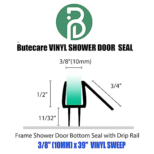 2-Pack Butecare Frameless Shower Door view 3