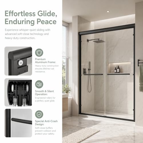 PRONAOURR Semi‑Frameless Double Sliding Shower view 3