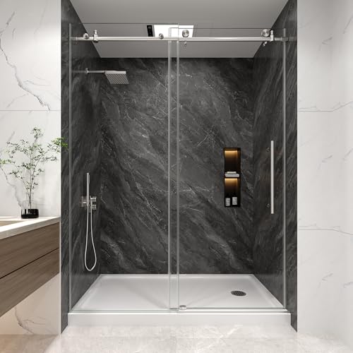KPUY Frameless Shower Door 55-60"
