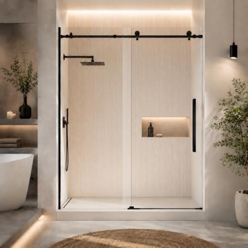 BoBliss Frameless Sliding Glass Shower