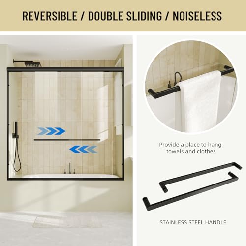 Tub Glass Shower Doors 56" view 5