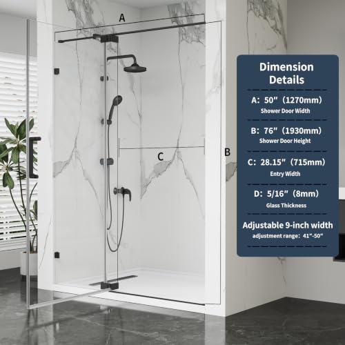 Dimaris Semi-Frameless Pivot Shower Door view 4