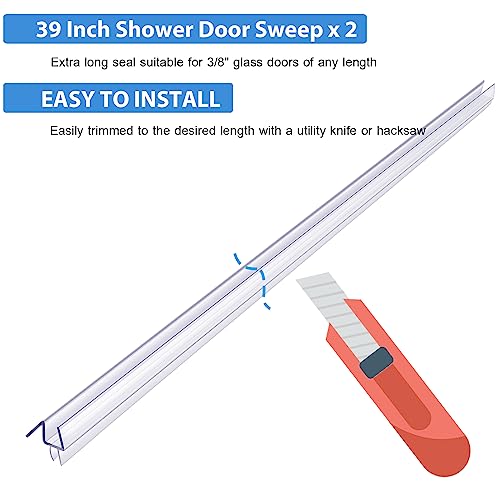 2-Pack Butecare Frameless Shower Door view 4