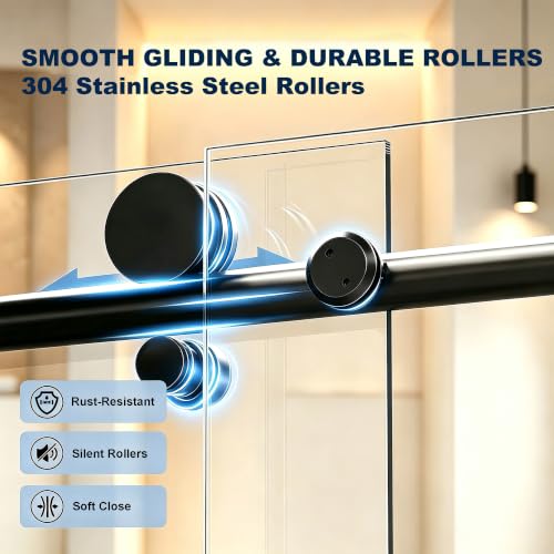 BoBliss Frameless Sliding Glass Shower view 5