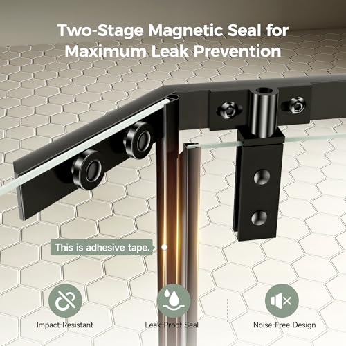 Neo-Angle Shower Door 34" D view 4