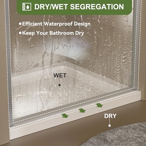 Frameless Pivot Shower Door 33-34" view 4