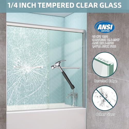 GETPRO Sliding Tub Shower Door view 3