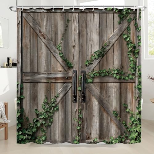 Dazzlewall Rustic Barn Door Vines view 2