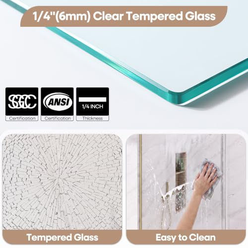 Frameless Glass Shower Door 56-60" view 5