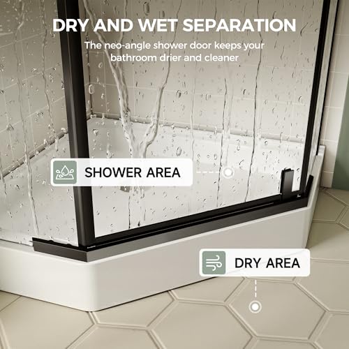 Neo-Angle Shower Door 34" D view 5