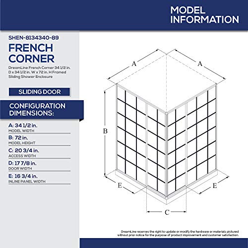DreamLine French Corner 34 1/2 view 3