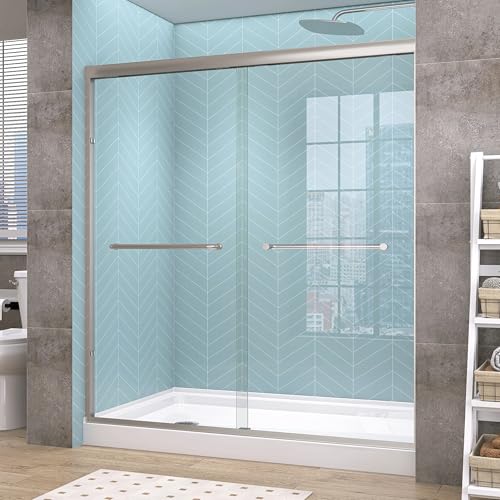 GETPRO Semi-Frameless Shower Door Double
