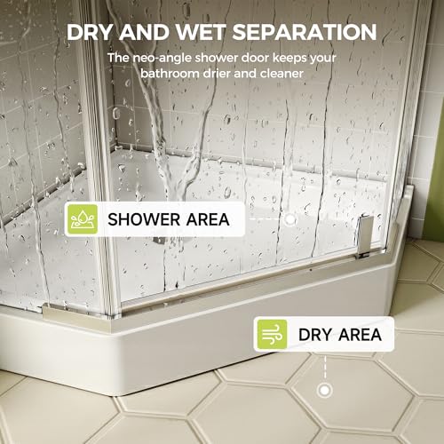 34 Neo-Angle Shower Door 34" view 5
