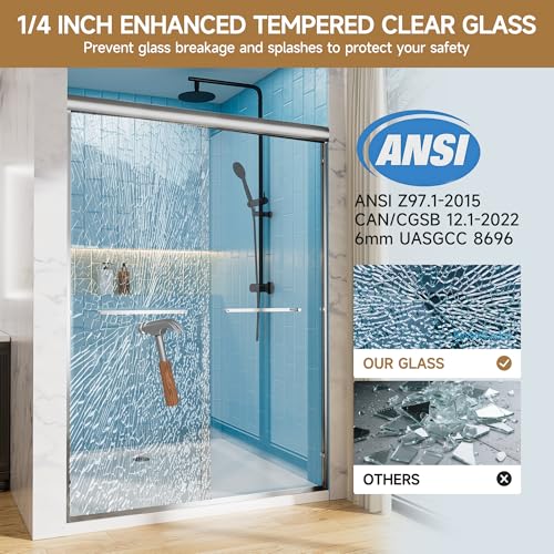 Double Sliding Glass Shower Door view 2