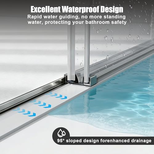 Frameless Stainless Steel Sliding Shower view 5
