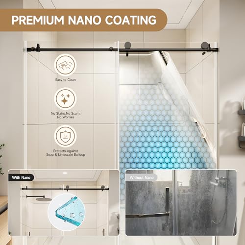 Frameless Shower Door 56-60" W view 4