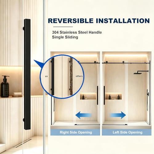 BoBliss Frameless Sliding Glass Shower view 4